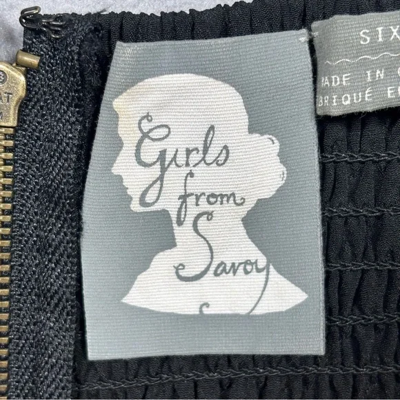 Anthropologie Girls from Savoy Dashed Gilt Brocade Dress Women’s 6 Metallic Gold - Picture 6 of 12